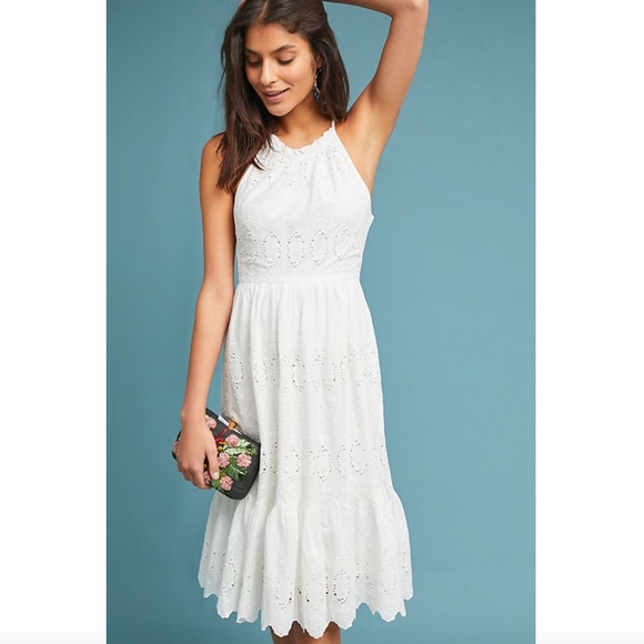 Anthropologie Dresses & Skirts - Anthropologie Tiered Eyelet Midi Dress NWOT